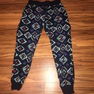 Tribal-printed jogger pants
